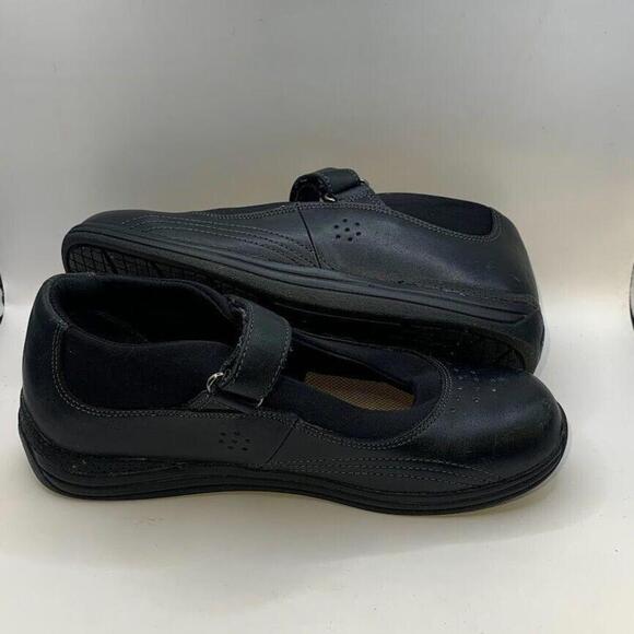 Drew Rose Black Orthopedic Diabetic Leather Mary Jane Comfort Shoes US Size 7M - Picture 8 of 10